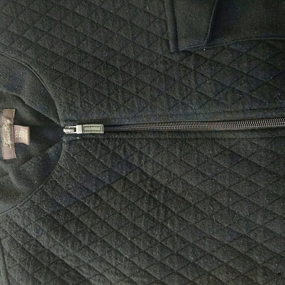 Black sweater Men's xxl zip up Moto sweater